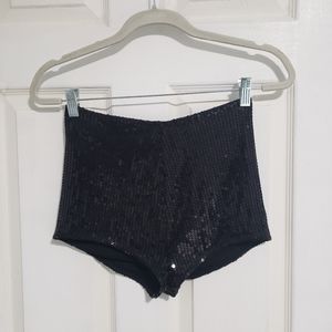 ASOS sequin shorts in black size 4US